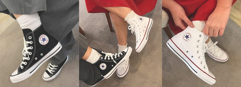 converse-chuck-taylor-all-star-classico-topo.jpg Converse Chuck Taylor All Star preto, cinza e branco - três versões clássicas